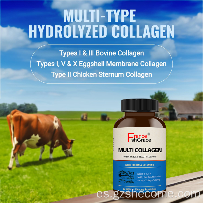 Multi colágeno admite cápsulas de colágeno de uñas sanas